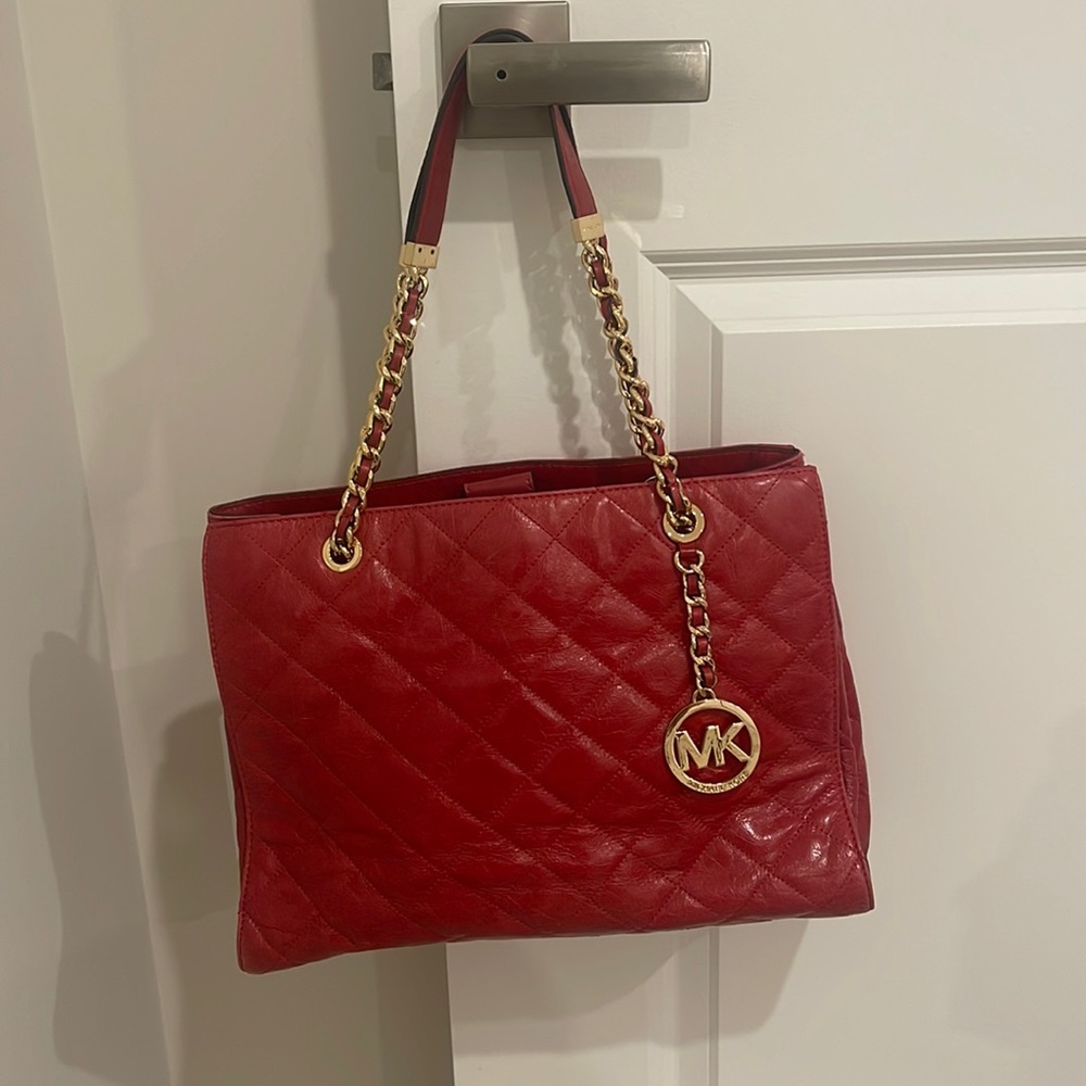 Authentic Red Michael kors purse